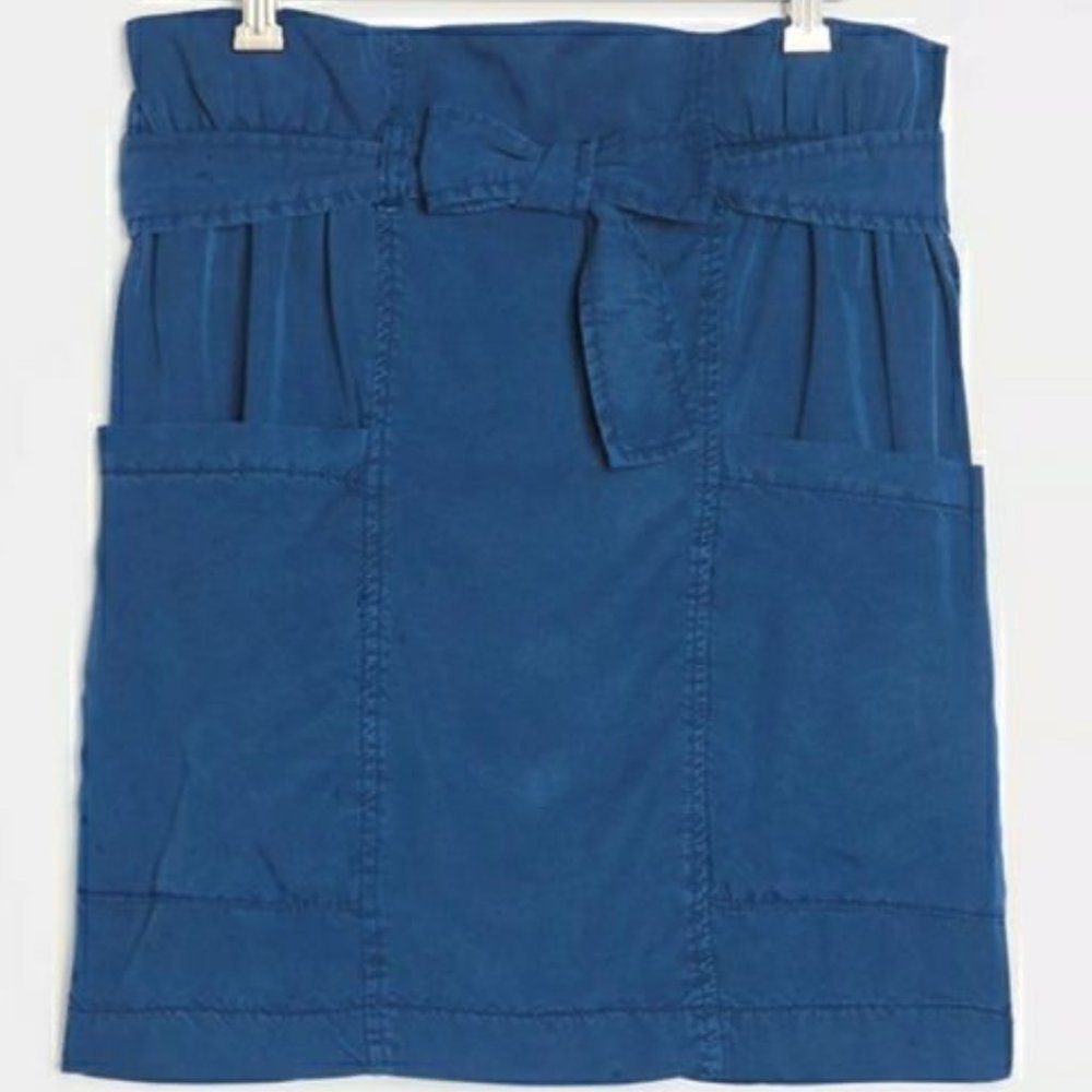 NWT Anthropologie Blue Nantes Mini Skirt NEW XL